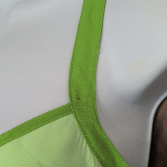 Vintage Reversible Lime Green Zip Up Sleeveless Floral Mini Dress 5 - Picture 10 of 13